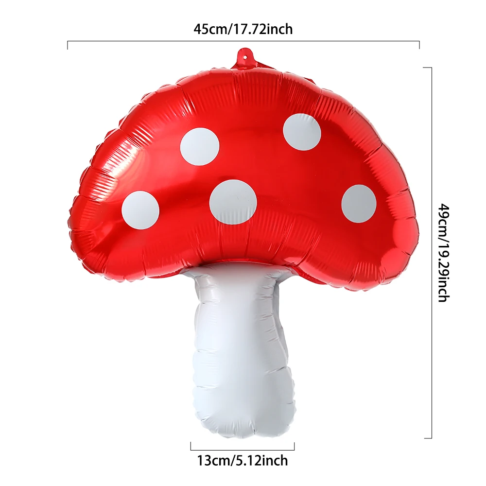 /1pcs rote Pilz folien ballons für Feen garten themen orientierte Geburtstags feier dekoration Babyparty-Party foto Requisiten Kinderspiel zeug – Detail 9
