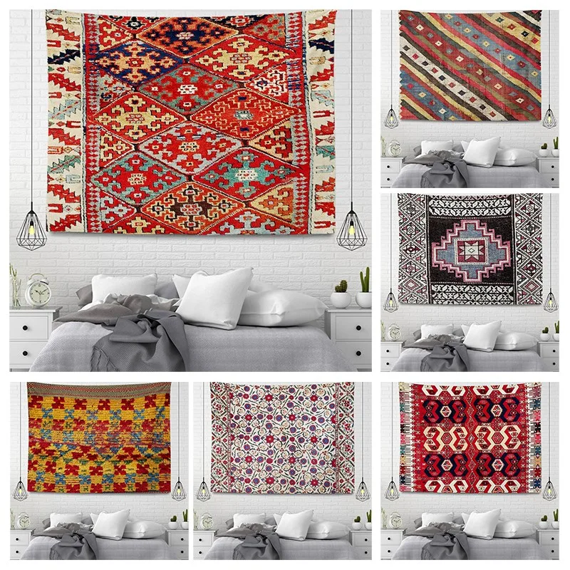 Tapestry Decor Wall Tapestry Aesthetic Room Boho Accessories Wall Hanging Fabric Autumn Mandala Decor Vintage Morocco Bedroom