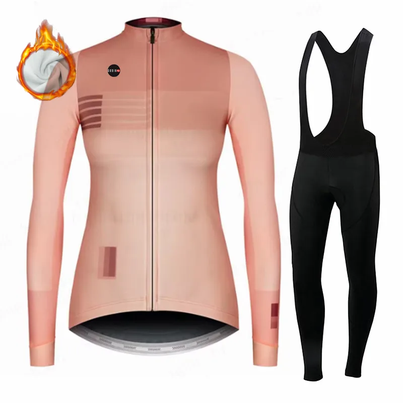 Women Winter Bicicleta Set Outdoor Thermal Fleece Cycling Clothing Road Bike Shirt MTB Jersey Bicycle Uniform Ciclismo cycling jersey cycling shirt cycling suit cycling jersey set