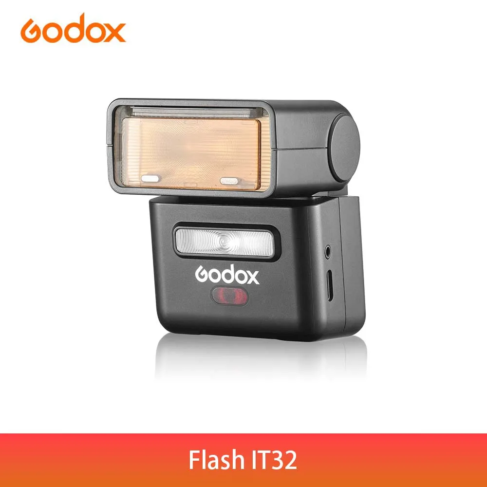 Godox iT32 TTL HSS 플래시 GN18 2.4G 무선 회전 헤드 + DSLR 미러리스용 강화 유리 스크린 보호 필름 9H 2개