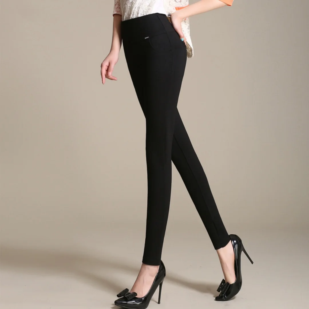 Were Thin Elastic Stretch Pants Large Size Elastic High Waist Trousers