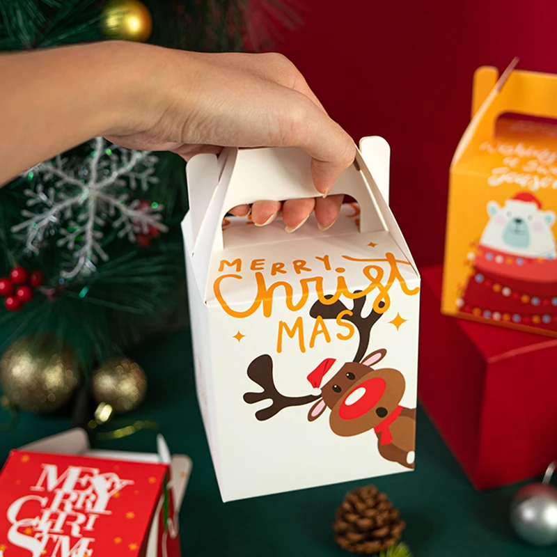 LBSISI Life Boites Joyeux Noel pour Enfants, Emballage de Biscuits,  Bonbons, Chocolat, Cadeaux Pere Noel, Nougat de Noel, ixdu Nouvel An, 6Pcs