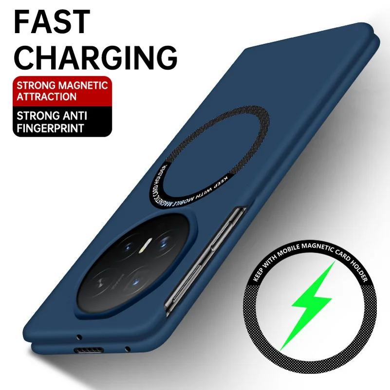Ultra-Thin Frameless Luxury Phone Case with Magnetic Ring and Hard Protective Cover