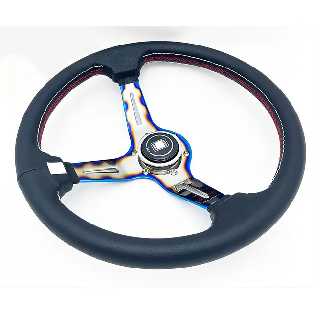 Universal 350MM Steering Wheel for All Cars Baked Blue Bracket Steering Wheel FREE Nardi Steering Wheel best sell 2