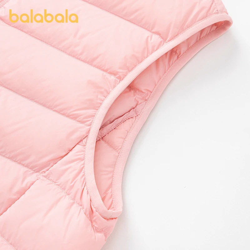 Balabala Toddler Unisex Boy Girl Down Vest Vest Winter Parent-Child Lightweight Solid Color