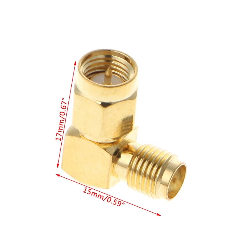 Futheda 4 PCS RP-SMA Male To RP-SMA Female Right Angle Antenna