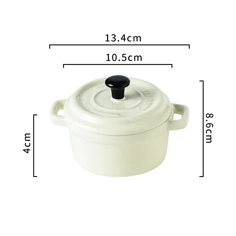 Ceramic Oven Safe Breakfast Bowl Ramekins with Lids
