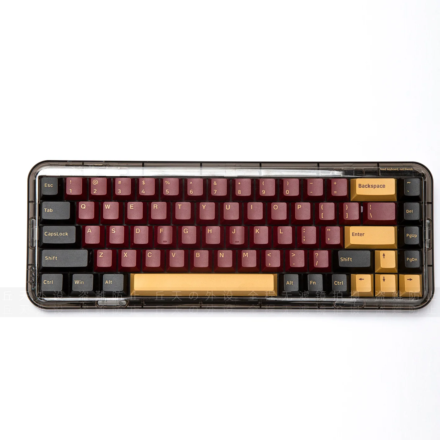 

Red Black Mixed Colours Fashion Keycaps PBT Material Two Colours Crafts Original Height Complete Set 75 68 87 98