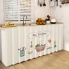 Kitchen Cabinet Curtains Home Decor Short Cabinet Curtain Shelf Short Privacy Curtains Dust Oil Fume Proof Cabinet Skirt Curtain 2
