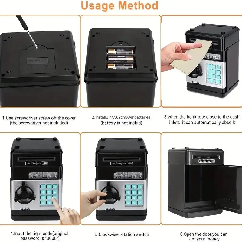 Money Saving Box Children's Toy Creative ATM Password Safe Deposit Box