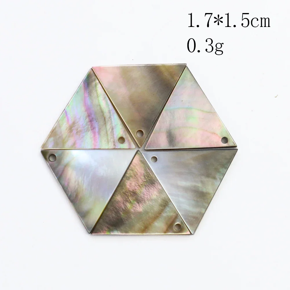 5PCS Natural Mother of Pearl Black Shell Connector Bead Pendant Charm Geometry Shell for Necklace Earring Jewelry Finding Making for natural shell ornaments