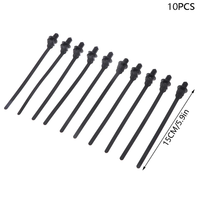 Description Picture 2 of item10pcs M8 Hole Removable Threaded Nylon Plastic Vehicle Motocycle Cable Tie Car Harness Retainer Clip Push Mount Auto Fasteners