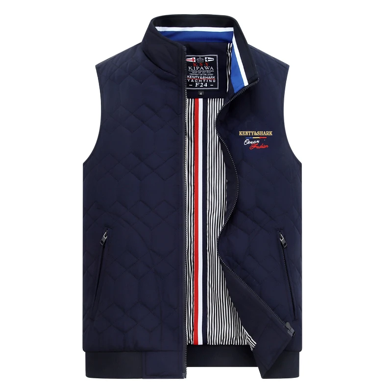 Kenty Shark Brand Men's Vests Keep Warm Cotton Liner Jackets Coats Plus Size 3XL 4XL Autumn Outerwear Men|Vests Waistcoats| - AliExpress