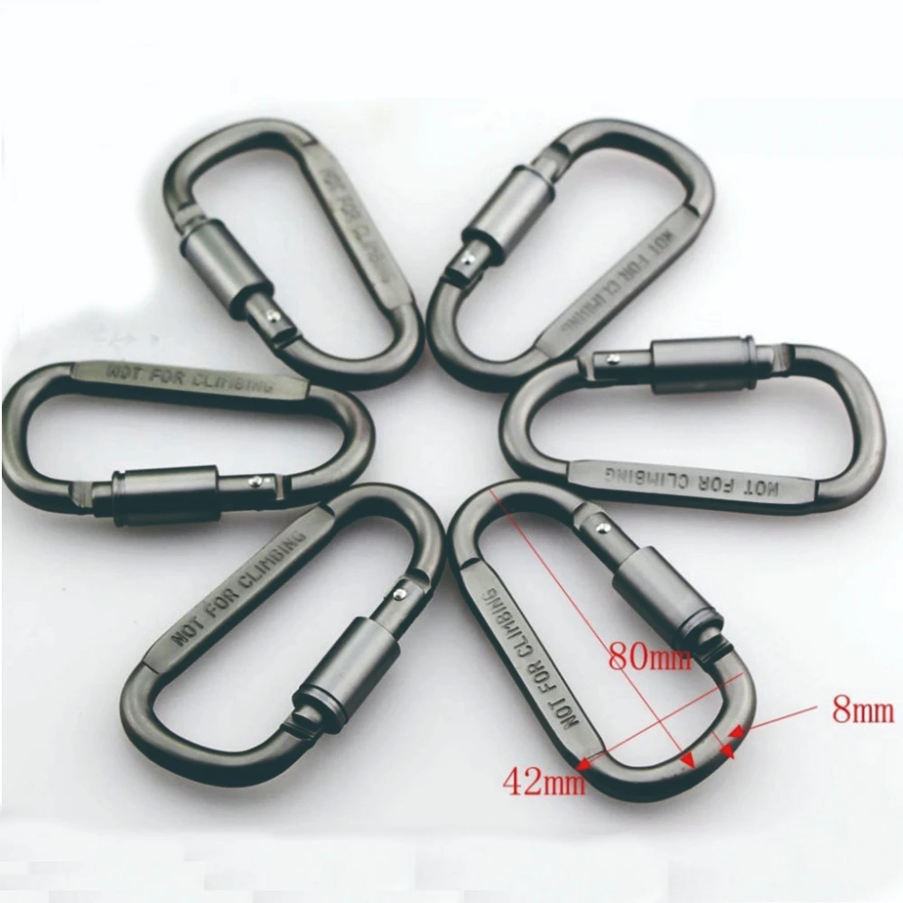 Tactical D Keychain Carabiner Hook Buckle Clip
