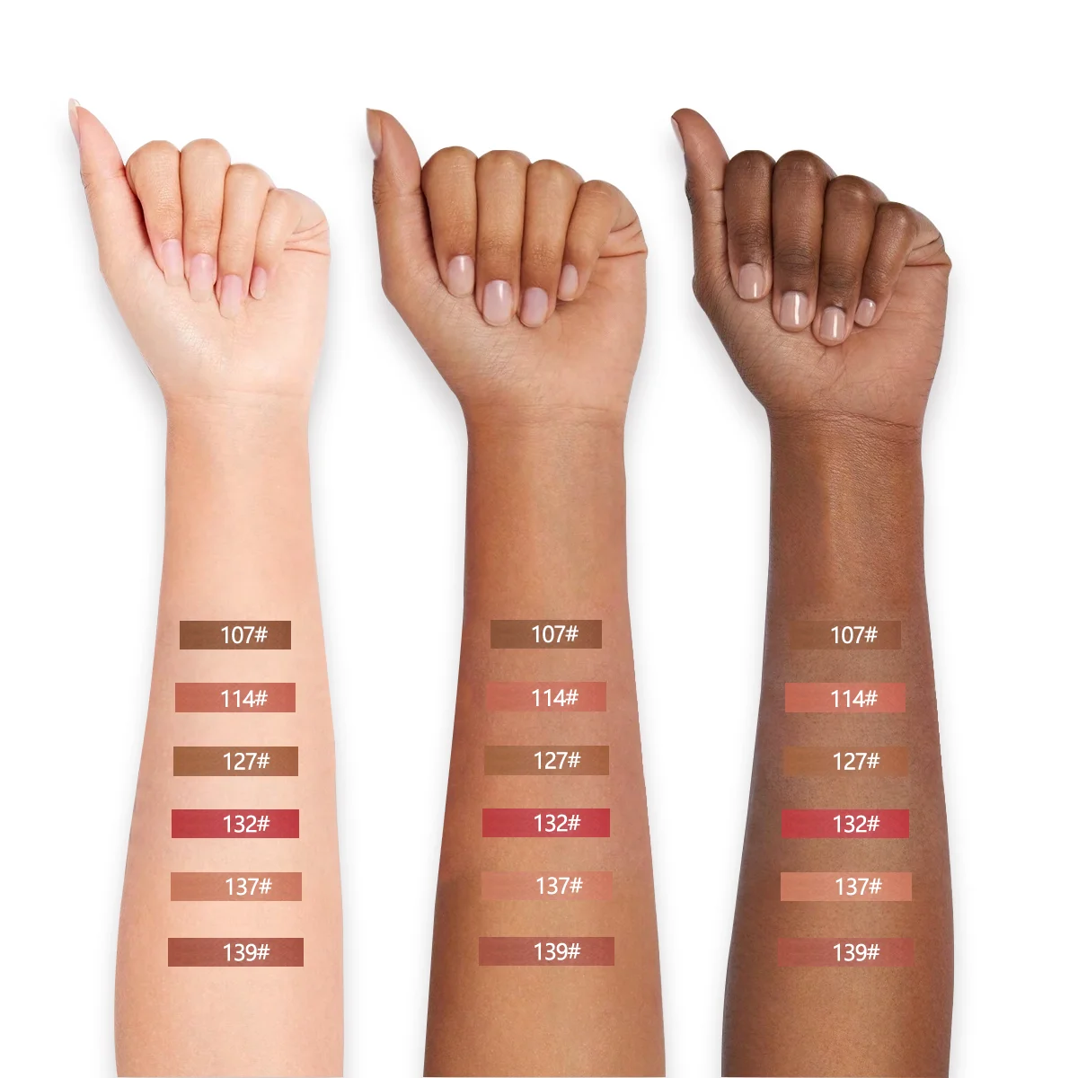 6PC Velvet Matte Lipstick Pen Nude Brown Lip Liner Pencil Kit Smooth Rose Red Pigment Lipstick Pencil Set Dye Cheek Lip Tint 5