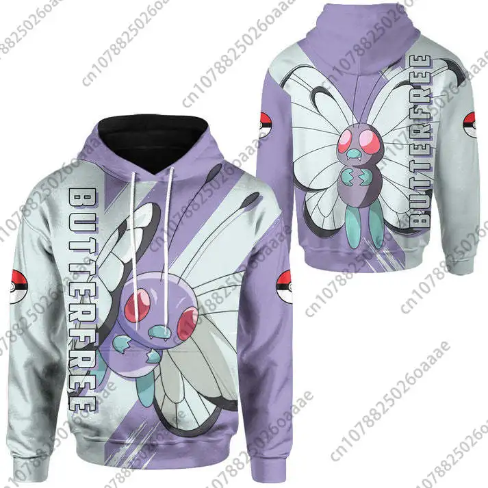 

Pokemon Shiny Mew Butterfree 3d Print Hoodie Men Women Casual Sweatshirt Hoodie Fashion Streetwear Kids Pullover Hoodie