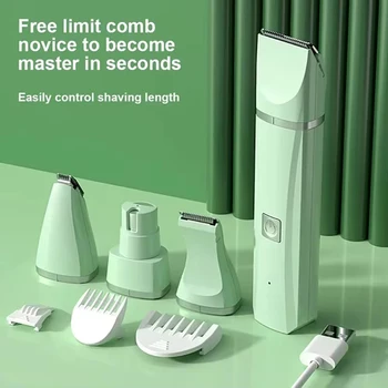 4-in-1 Multi-functional Electric Dog Clippers For Grooming Cordless Dog Shaver Clippers Trimmers Low Noise Pet Grooming Tools 4