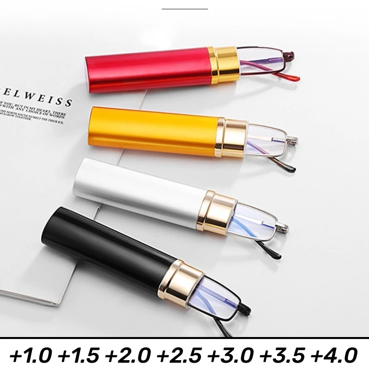 Männer Stift Halter Lesebrille Ultra Licht Tragbare Presbyopie Brillen Frühling Rahmen High-definition-Anti Blau Licht Brillen