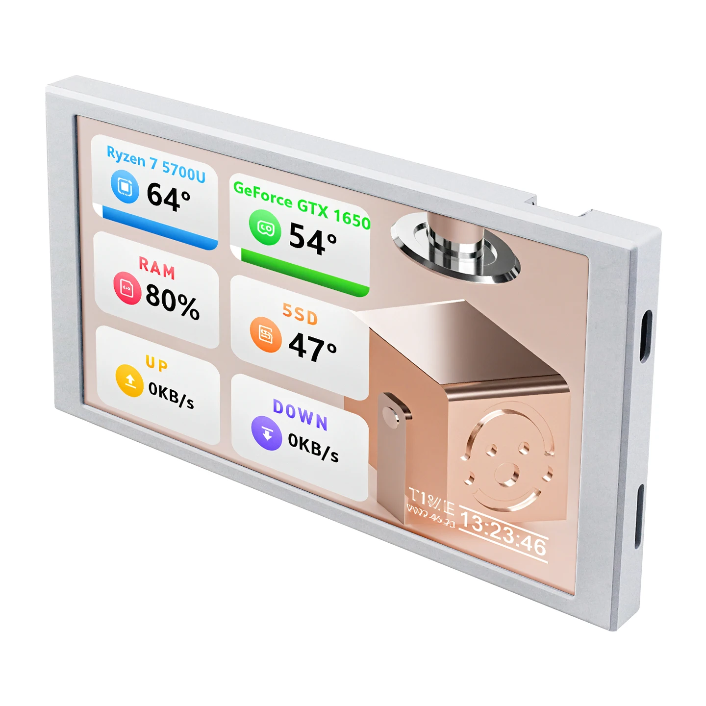 New 5.2 Inch IPS Type C Secondary Screen 1280x720 CPU GPU RAM Computer Hardware