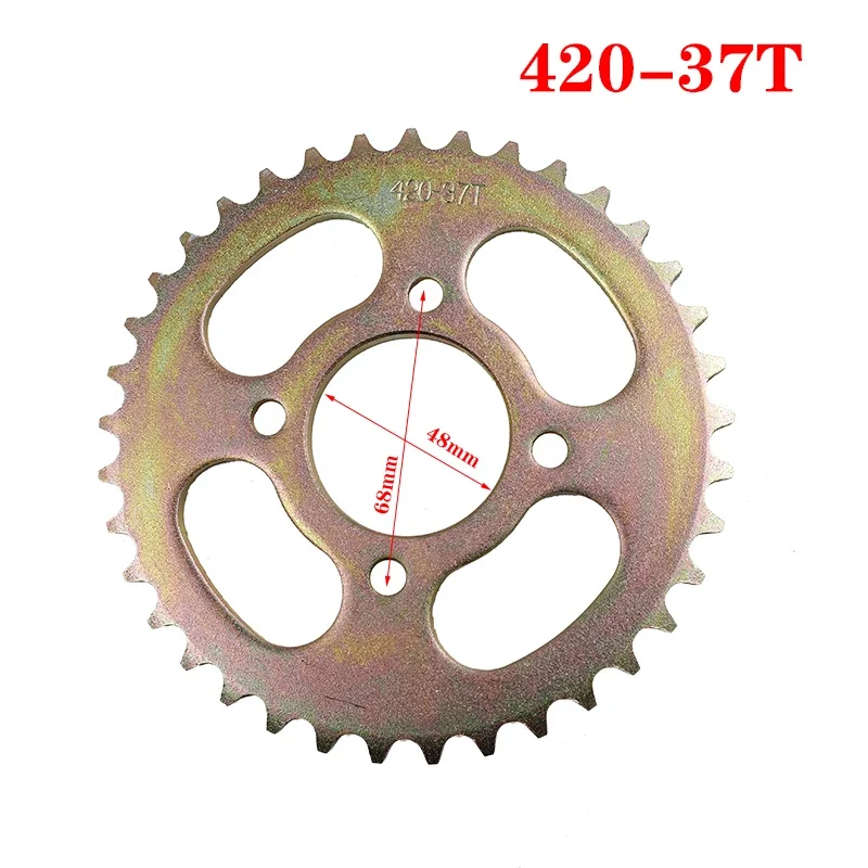 Motorcycle 420/428 Chain 25T/31T/32T/37T/39T/42T/48T Hole Spacing 68mm Inner Hole 48mm Rear Sprocket Gear for 110-150cc Kart ATV