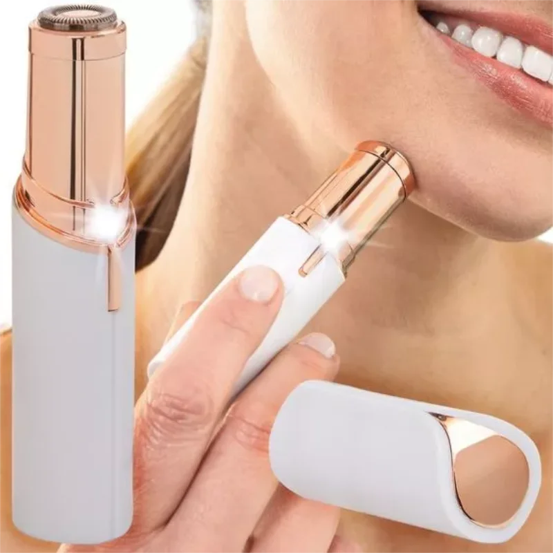White ABS Automatic Eyebrow Trimmer Shaver for Women