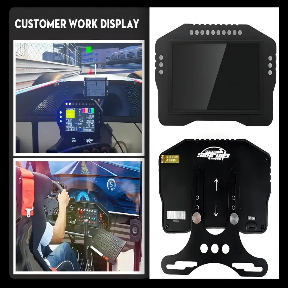 ソケットとペダル付きのSIMレーシングダッシュボード,車のスピード