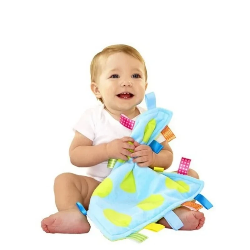 Baby Comforting Taggies Blanket Multifunctional Baby Toys Soft Toddler Grasping Fantoche Towel Newborn Reassure Towel