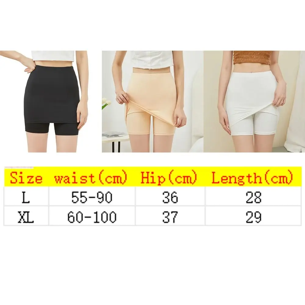 Women Safety Shorts Plus Size Double Layer Panties Slim Fit Elastic Seamless Underwear