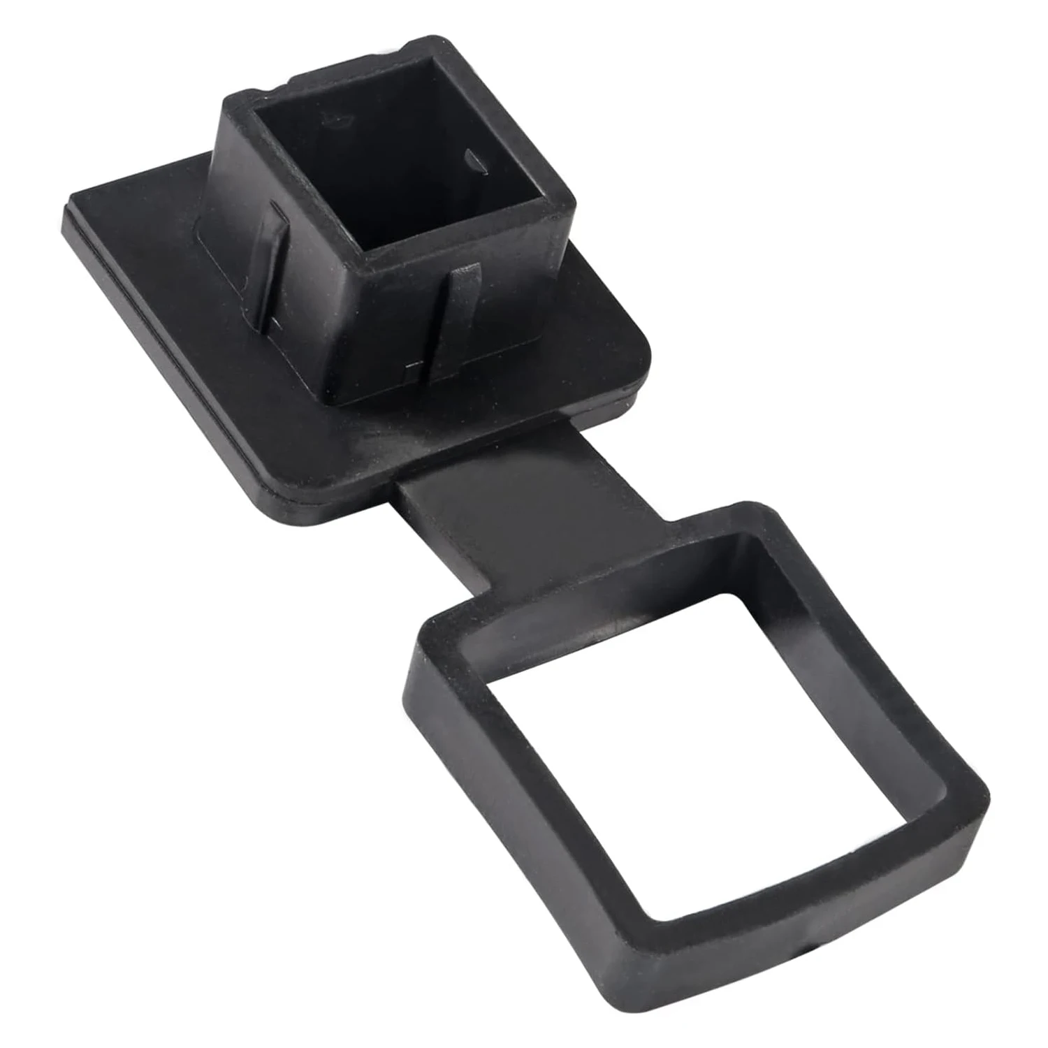 Black 2 Rubber Hitch Receiver Cover Tow Trailer Tube Plug Cap 4Way Flat Insert