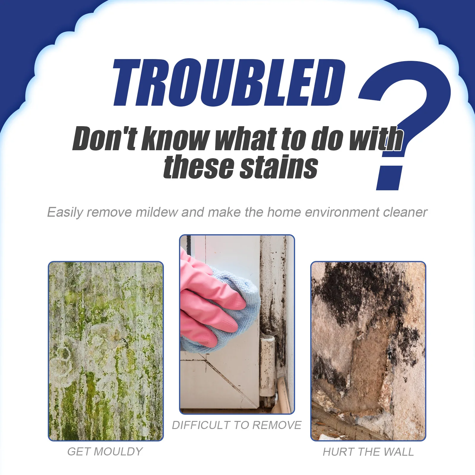 Mold Remover Spray Prevent Fungus Furniture Tile Wall Stains Removal Sink Descale Antibacterial Bathroom Mildew Cleaning Agent cleaning spray,bathroom cleaner,mold remover gel