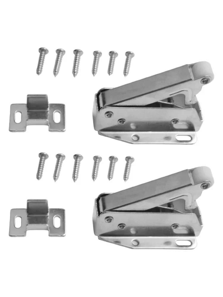 2 Set Cabinet Door Bouncer Automatic Spring Snap Push In System For Cabinet Door 58 X 27 X 20mm Elephant Trunk Lock Accessories