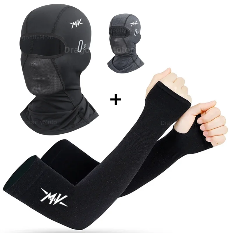 Per Mv Agusta 675 800 Brutale 800 1000 Turismo Veloce Summer Sun Protection Cap Ciclismo Cap Sport Arm Cover Protection Sleeve