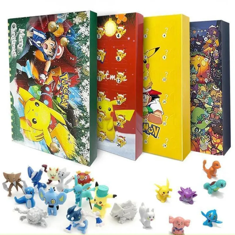 24PcsSetPokemonFigureAdventCalendarKawaiiPikachuMetwoAnime