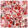30pcs Rose, Cherry Red Graffiti Stickers Decorated Notebook Water Cup Suitcase Guitar Classic Toy Scrapbook Waterproof PVC Decal 1