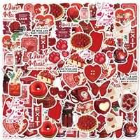 30pcs Rose, Cherry Red Graffiti Stickers Decorated Notebook Water Cup Suitcase Guitar Classic Toy Scrapbook Waterproof PVC Decal 1