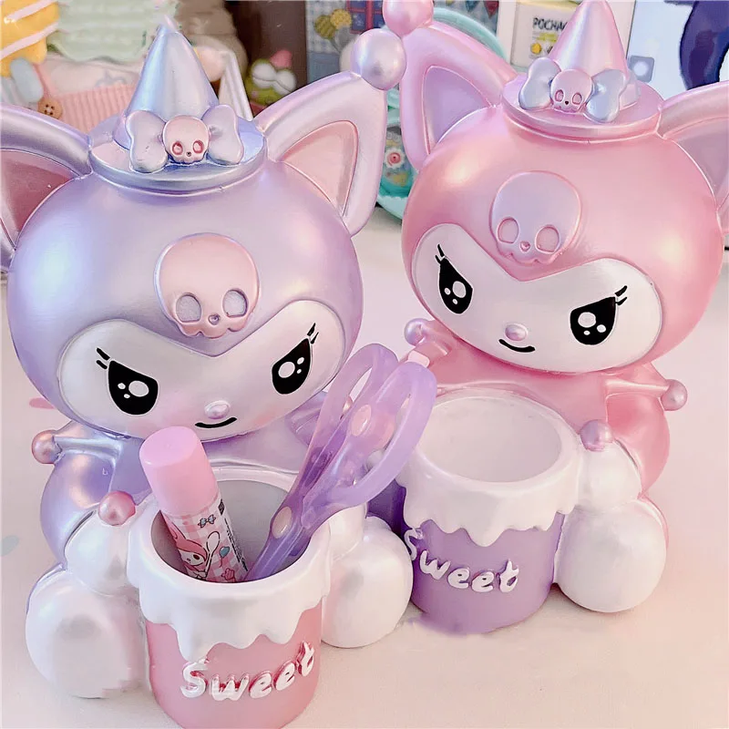 

Cartoon Cute Kawaii Sanrioed Kuromi Adult Children's Money Tank Penholder Desktop Decoration