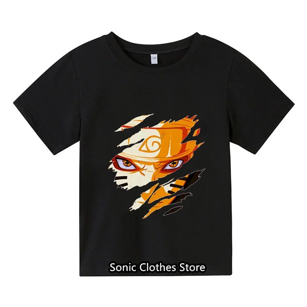 

Boys Naruto Breeze Shirt - Sakura, Kakashi, Naruto And Sasuke - Boys Naruto Children's T-shirt Naruto 3d Printed Boys T-shirt