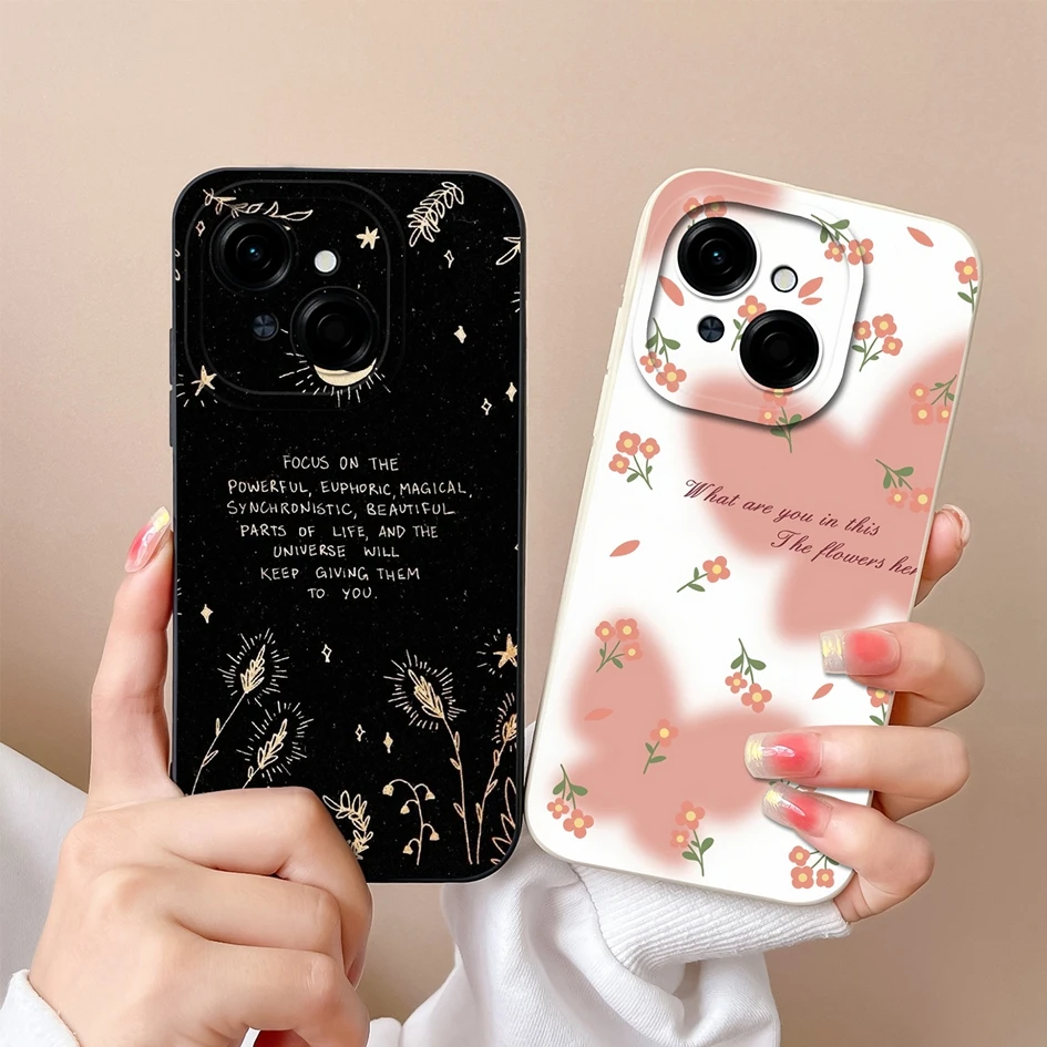 Colorful Pattern Liquid Silicone Case with Lens Protection