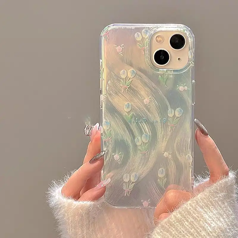Butterfly Laser Silver Phone Case