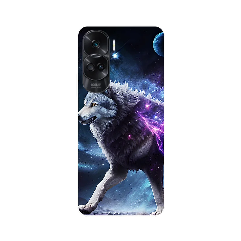 Wolf Painted Shockproof Soft Silicone Phone Case