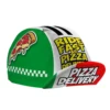 SweetMatt Classic Retro Pizza Dinosaur Bulldog Green White Red  Polyester Bicycle Men's Caps Quick Dry Cycling Sports Balaclava 3