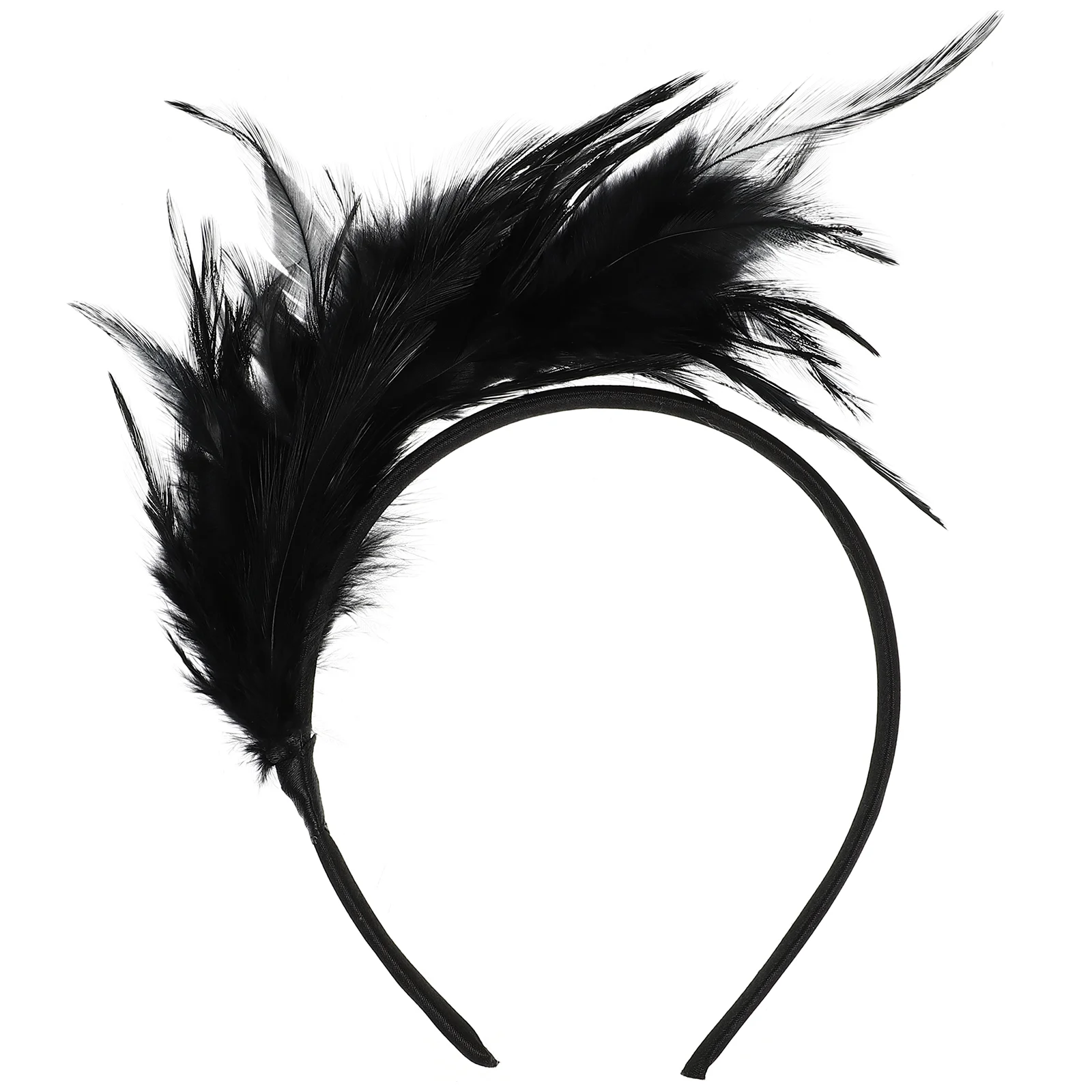 

Women Headpiece Wedding Feather Tiara Hat Party Headwear Headband Bride Hair Ties