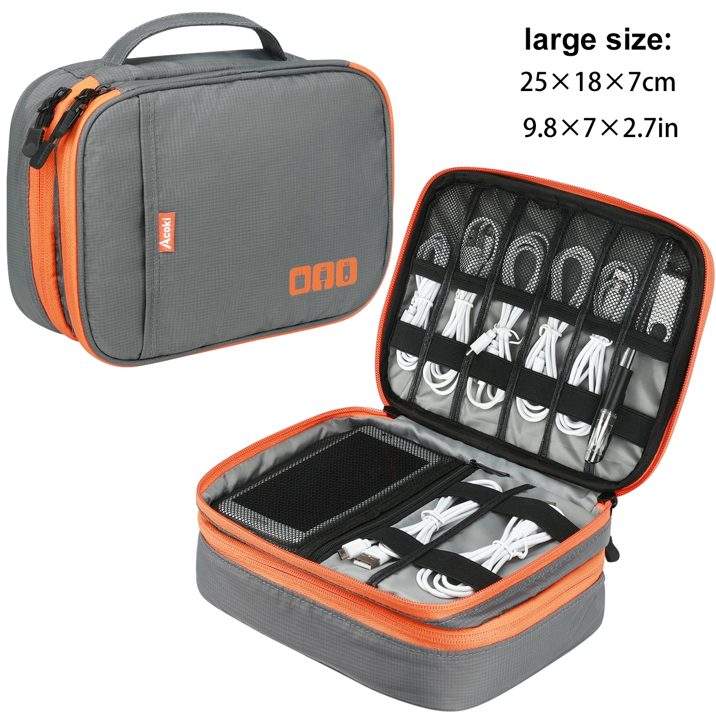 Portable Electronic Accessories Travel case,Cable Organizer Bag Gadget Carry Bag thumbnail 1