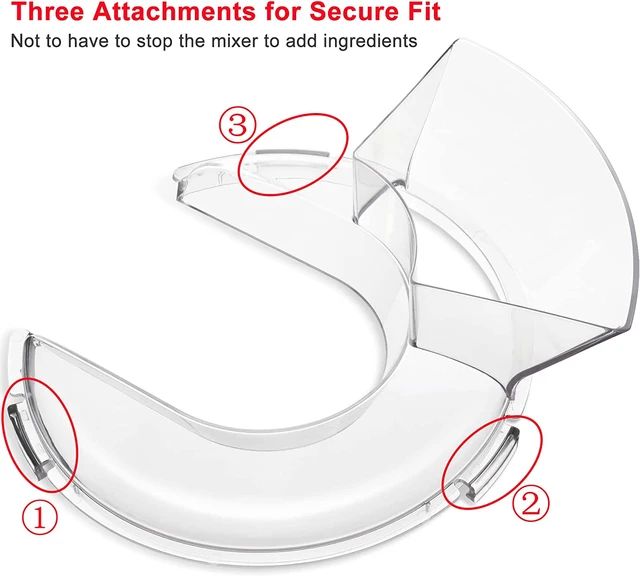 KitchenAid Secure Fit Pouring Shield for Tilt-Head Stand Mixers +