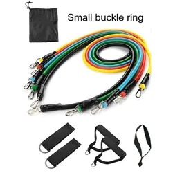 11 - Piece Resistance Band Set for Home Fitness and Exercise Training (Small buckle ring)