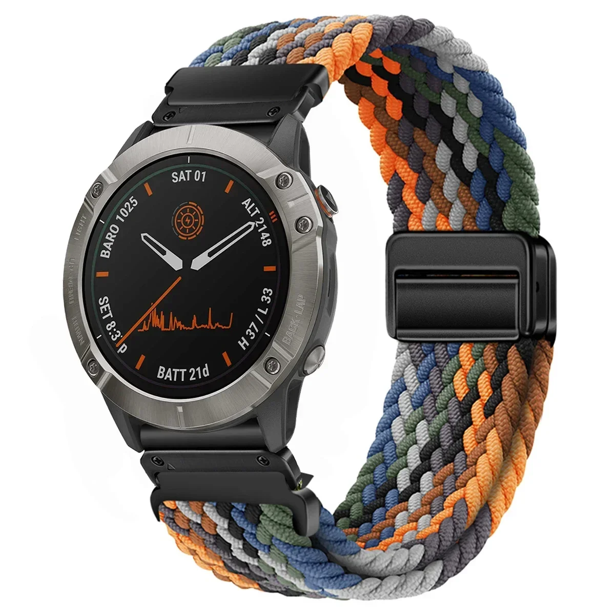 Enhanced Nylon QuickFit Smartwatch Strap - Universal 22/26mm Wristband