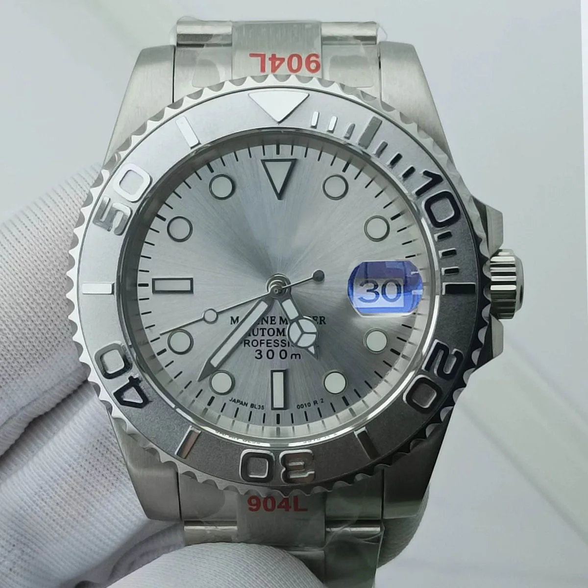 남성용 방수 스포츠 시계, 40mm 케이스, 스테인레스 스틸, 자동 기계식 시계, NH35 무브먼트에 적합