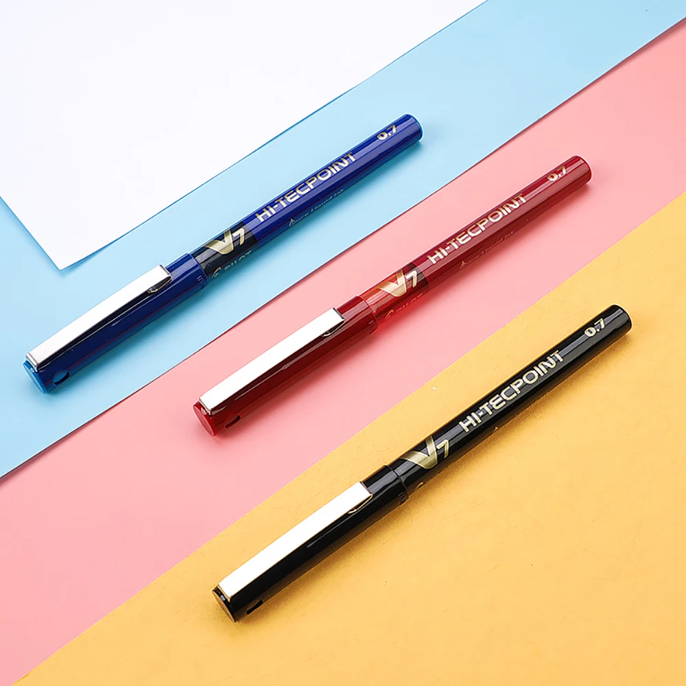 6pcs Japan PILOT Gel Pen BX-V7 Straight Liquid Syringe Pen for Student Exams 0.7mm Water Based Signature Stationery Supplies 3