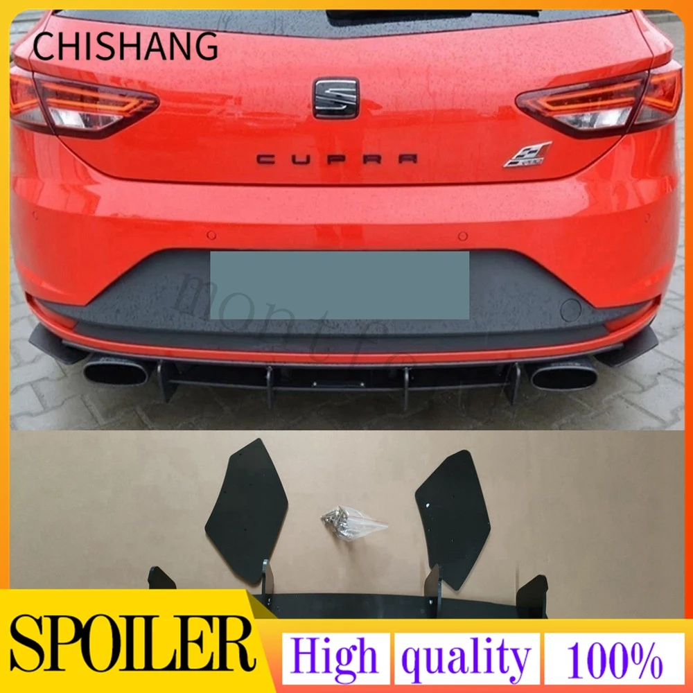 

For Seat Leon MK3 2012 2013 2014 2015 2016 Cupra Style Square Rear Bumper Lip Diffuser Splitter Diffuser BodyKit Spoiler Bumpers