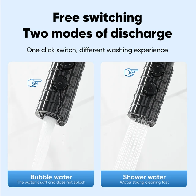 ลวดลายก๊อกน้ําห้องครัวเดี่ยวเดี่ยวดึงออก KITCHEN TAP 360 องศาหมุนร้อนและเย็น TAP 866123 3